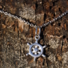 sterling silver ship wheel necklace