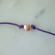 rose gold wish bracelet on purple cotton cord home of juniper