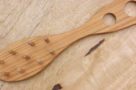 Spaghetti measure and spoon - cherry wood