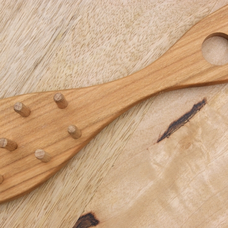 Spaghetti measure and spoon - cherry wood