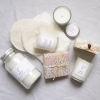 Wellbeing products for subscription box including bath salts candles and soaps