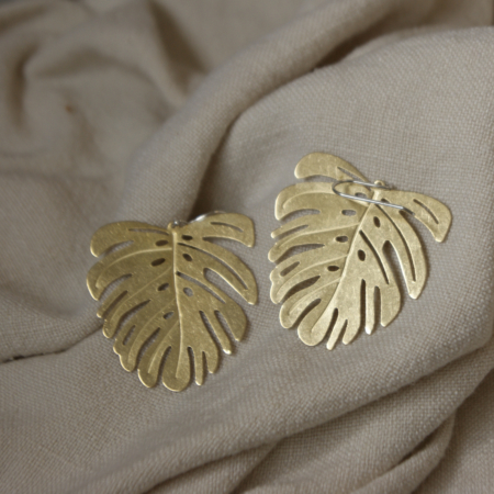 extra-large-brass-monstera-earrings