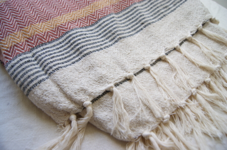 recycled cotton terracotta throw