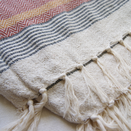 recycled cotton terracotta throw