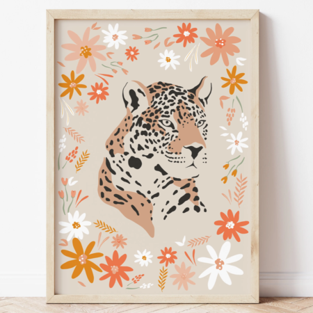 flowery-leopard-head-print