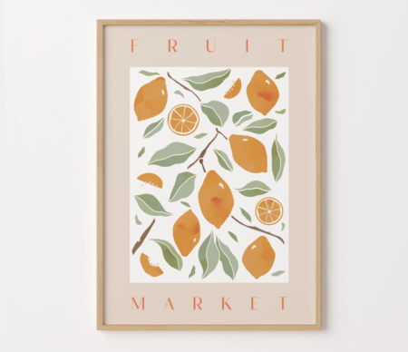 Lemon market print