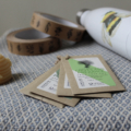 blanket with herb seed packets - beehive candle- herb paper tape - bee drinking bottle